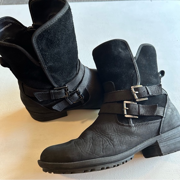 Blondo Tula Waterproof Boot Black Suede Nubuck Leather Size 9 - Picture 5 of 16